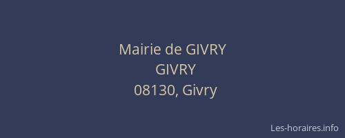 Mairie de GIVRY