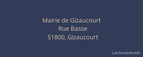 Mairie de Gizaucourt