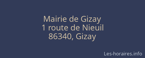 Mairie de Gizay