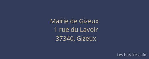 Mairie de Gizeux