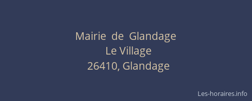 Mairie  de  Glandage