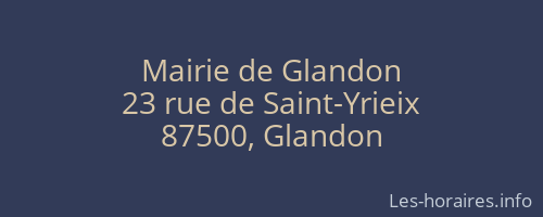 Mairie de Glandon
