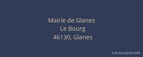 Mairie de Glanes
