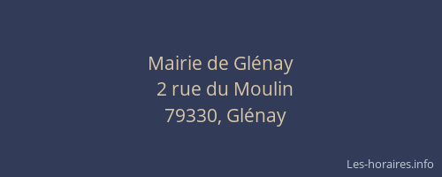 Mairie de Gl&eacute;nay