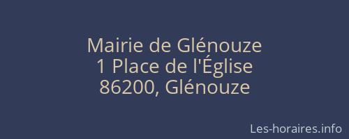 Mairie de Glénouze