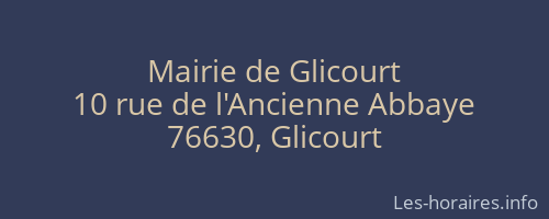 Mairie de Glicourt