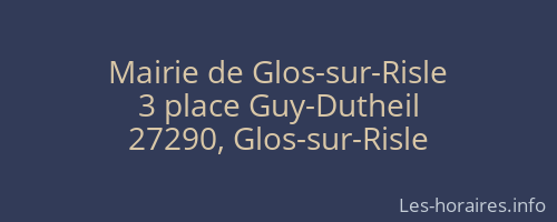 Mairie de Glos-sur-Risle