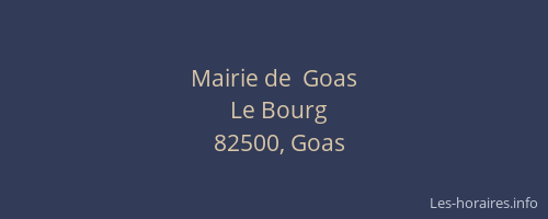 Mairie de  Goas