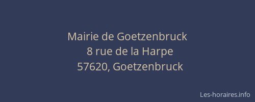 Mairie de Goetzenbruck