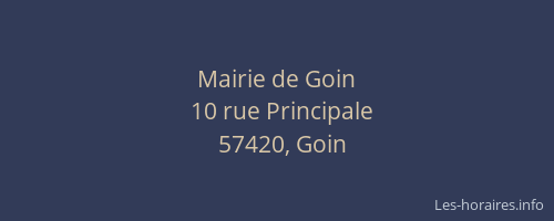 Mairie de Goin