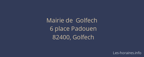 Mairie de  Golfech