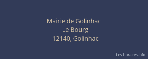 Mairie de Golinhac
