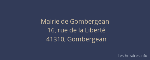Mairie de Gombergean