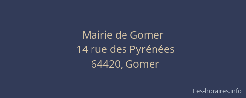Mairie de Gomer