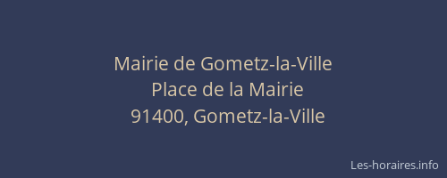 Mairie de Gometz-la-Ville