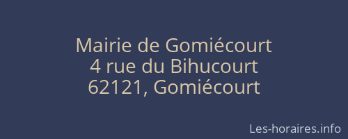 Mairie de Gomiécourt