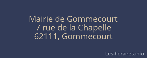 Mairie de Gommecourt