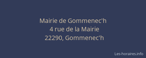 Mairie de Gommenec'h