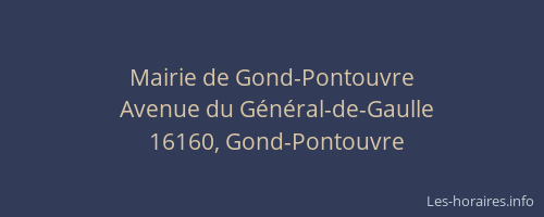 Mairie de Gond-Pontouvre