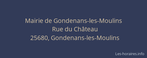 Mairie de Gondenans-les-Moulins