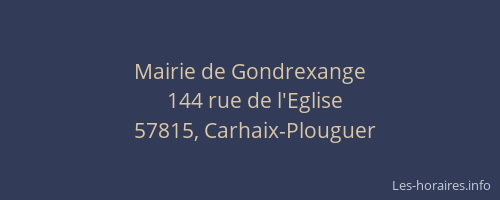 Mairie de Gondrexange