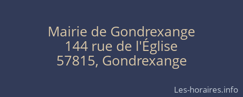 Mairie de Gondrexange
