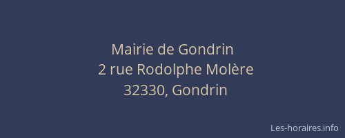 Mairie de Gondrin