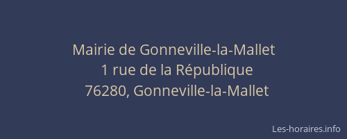 Mairie de Gonneville-la-Mallet