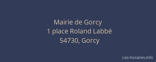 Mairie de Gorcy