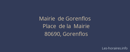 Mairie  de Gorenflos