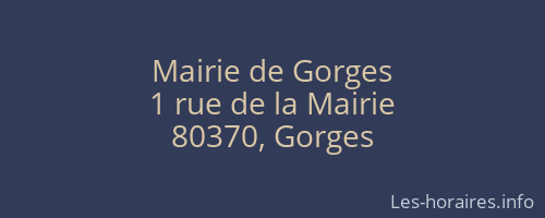Mairie de Gorges