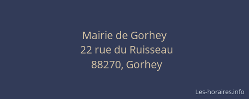 Mairie de Gorhey