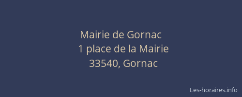 Mairie de Gornac