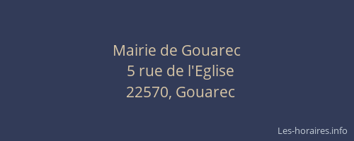 Mairie de Gouarec