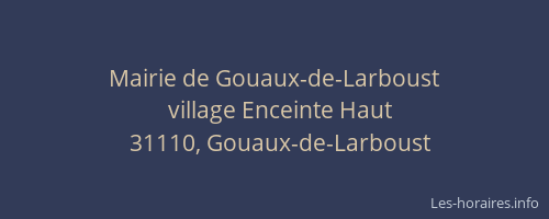 Mairie de Gouaux-de-Larboust