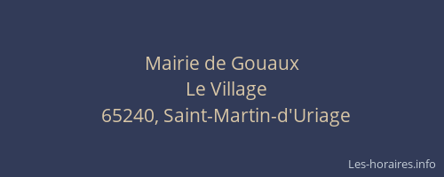 Mairie de Gouaux