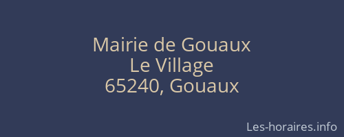 Mairie de Gouaux