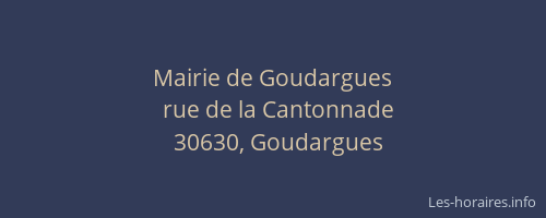 Mairie de Goudargues