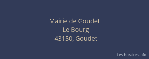 Mairie de Goudet