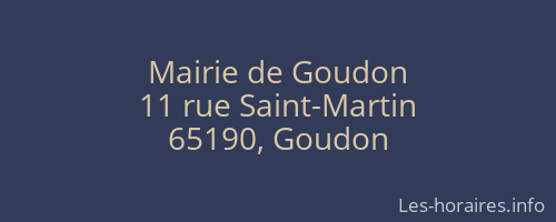 Mairie de Goudon