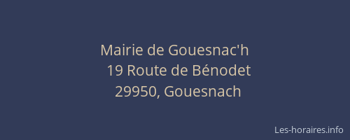 Mairie de Gouesnac'h