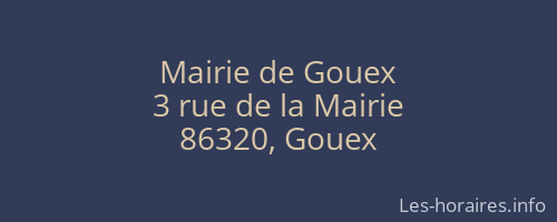 Mairie de Gouex