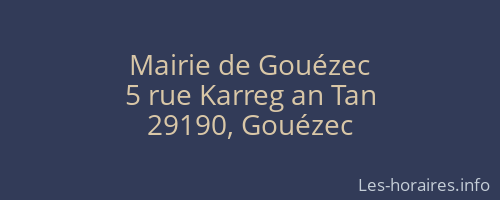 Mairie de Gouézec