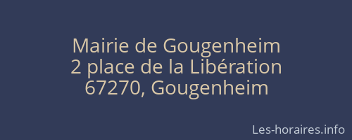 Mairie de Gougenheim