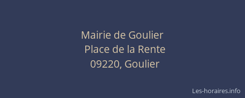 Mairie de Goulier