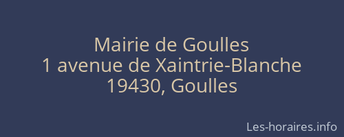Mairie de Goulles