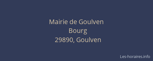 Mairie de Goulven