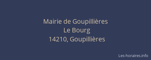 Mairie de Goupillières
