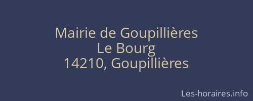 Mairie de Goupillières