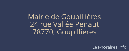 Mairie de Goupillières